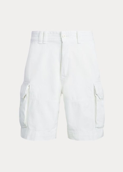 Pantalones Cortos Polo Ralph Lauren Hombre Blancos - Relaxed Fit Cargo - QLFXG0817